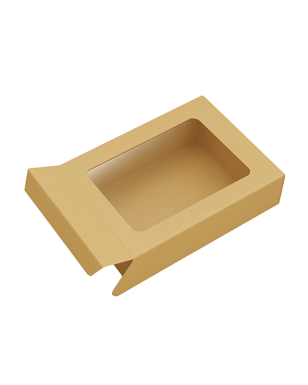 L7.25xW5.5xH1.25inch 12 Piece Chocolate Side Opening Box Brown Virgin Kraft Paper With Window-1000/Ctn