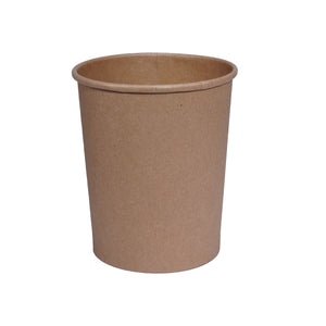 1000ml (116dia) Kraft Brown paper Takeaway container Food-grade with leak-resistant Suitable for soups, noodles, and hot or cold takeaway items.