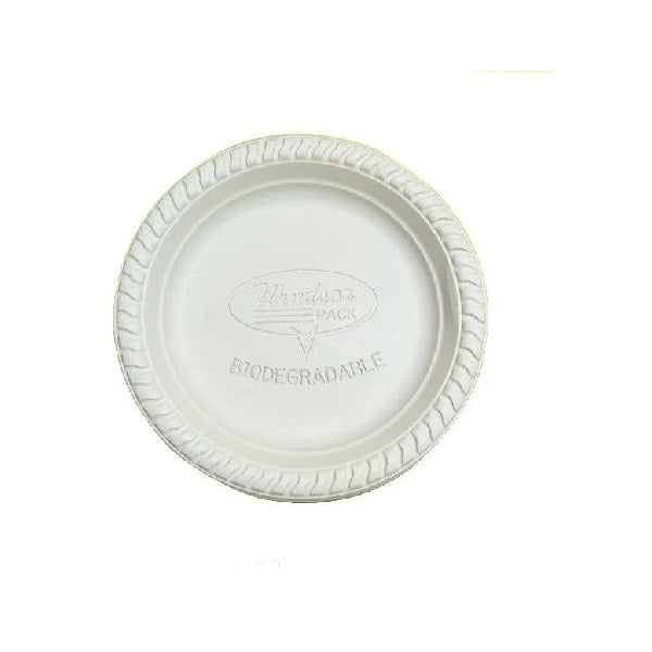 5-Inch Cornstarch Round Plate Biodegradable