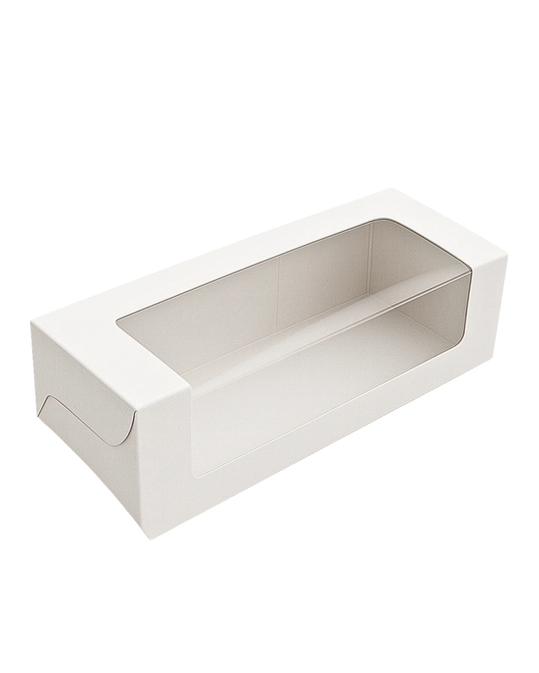 L6xW2xH2inch 6 Macaron Box White Virgin Kraft Paper With Window-1000/Ctn