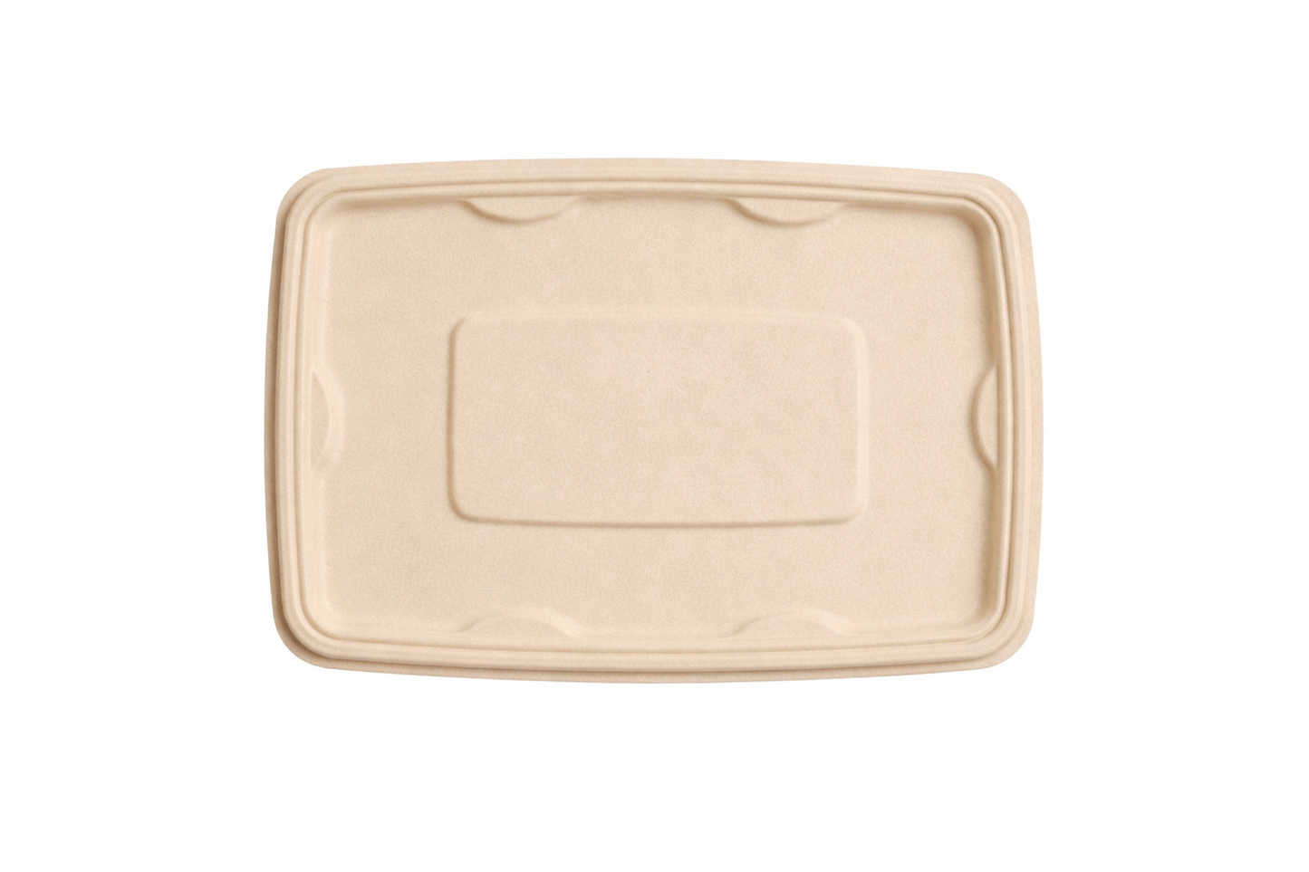 16oz/500ml Bagasse Rectangular Lid 100% Compostable