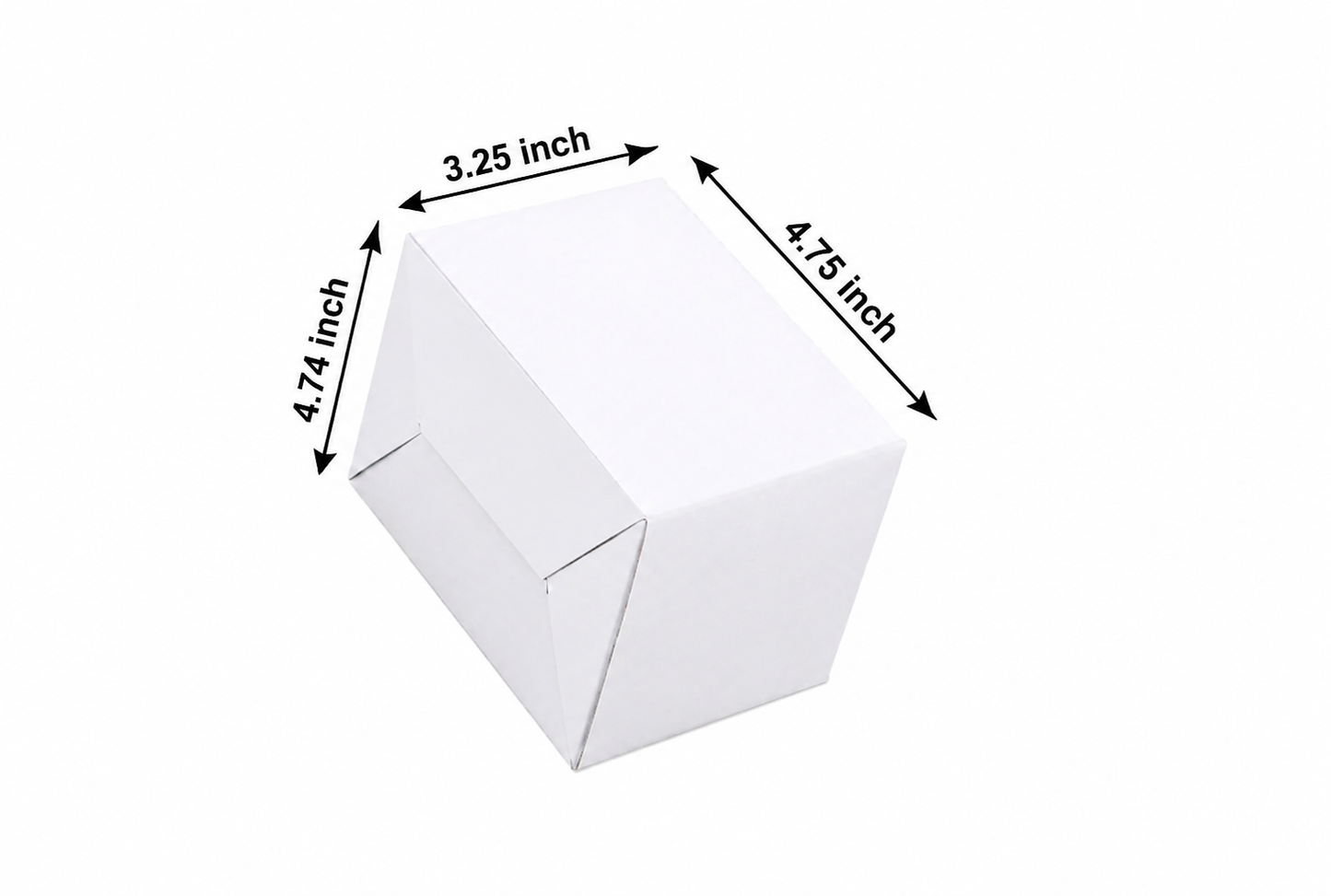 L4.75 x W4.75 x H3.25 Inch Paper Box White