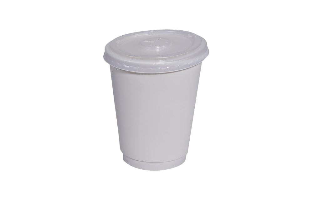 12oz Double Wall Paper Cup White