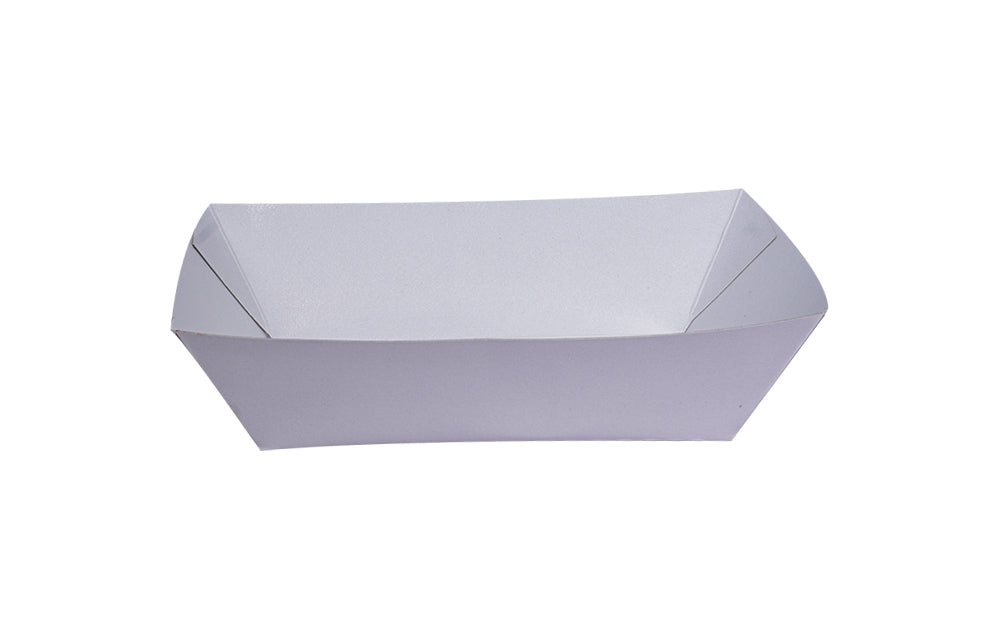 L16.9xW9.4xH3 cm Paper Boat Tray White