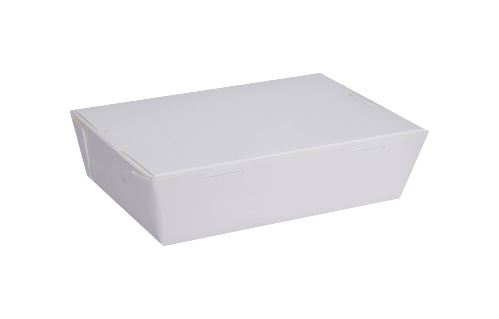 900ml White Kraft Food Grade Paper Lunch Box-800/Ctn