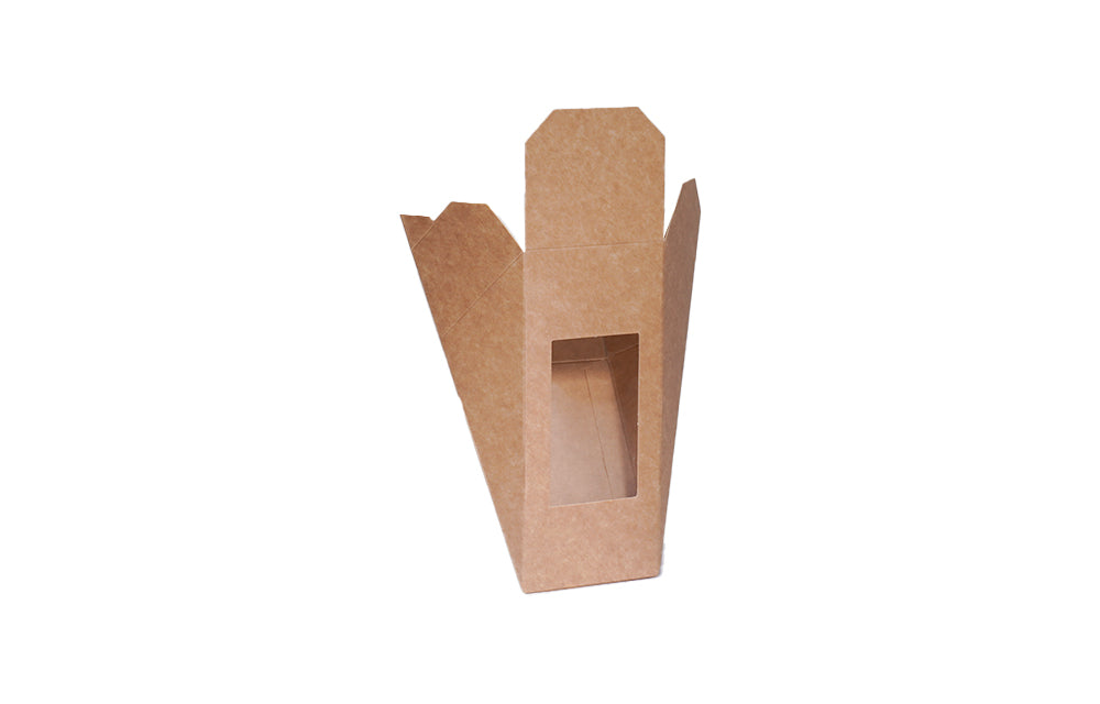L7xW3xH5 inch Brown Virgin Kraft Paper Sandwich Wedge With Window-500/Ctn