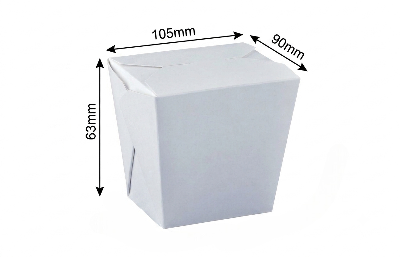 L10.5xW9xH6.3cm White Kraft Pail Pack- 1000/ctn