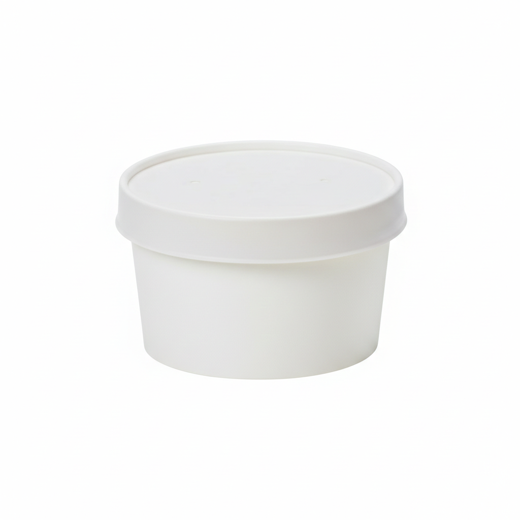 Paper Lids For (250ml,400ml,500ml) White Soup Bowl