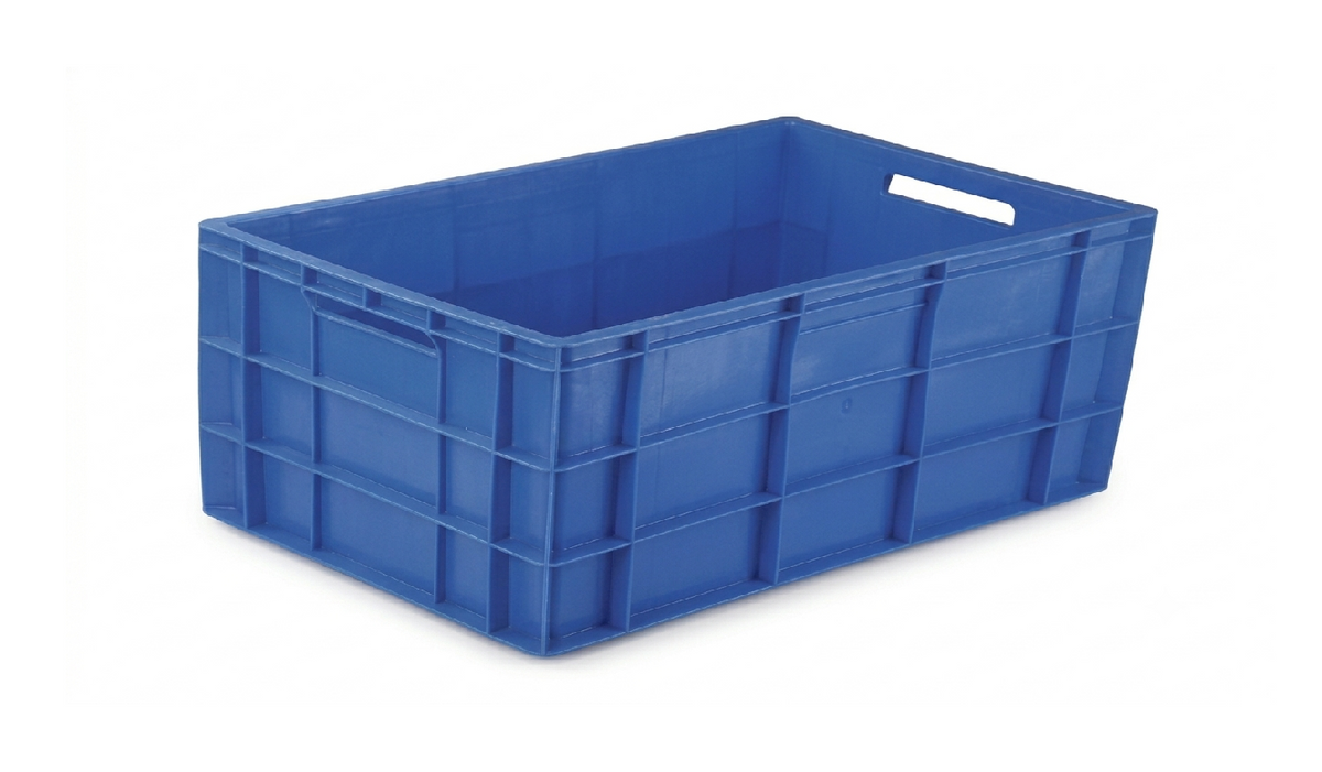 Crates 600x400x285 mm Side Closed Blue