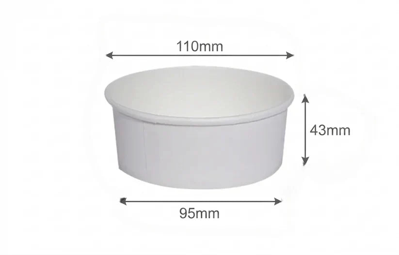 250ml Ice Cream Paper Cup White