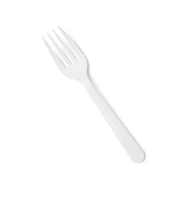 6-inch Cornstarch Fork Biodegradable