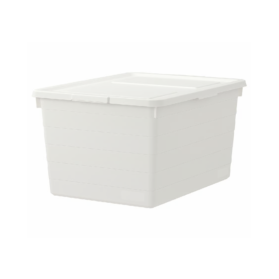 Storage Box with lid White Large