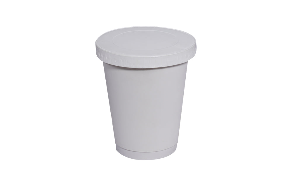 12oz Paper straw Cut Lid For Double wall Cup