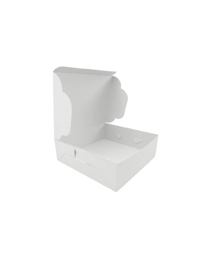 L10xW10xH4 1Kg White Virgin Kraft Paper Cake Box Without Window-1000/Ctn