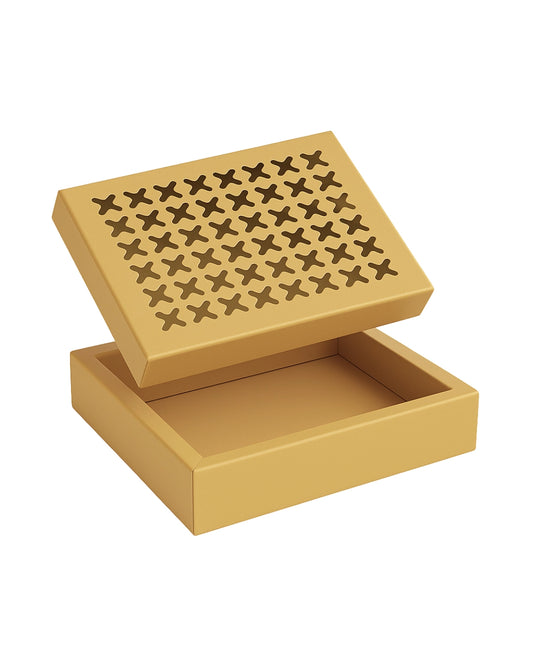 L6.50xW8.25xH1.25 inch 12 Piece Chocolate Netted Design Brown Virgin Kraft Paper-1000/Ctn