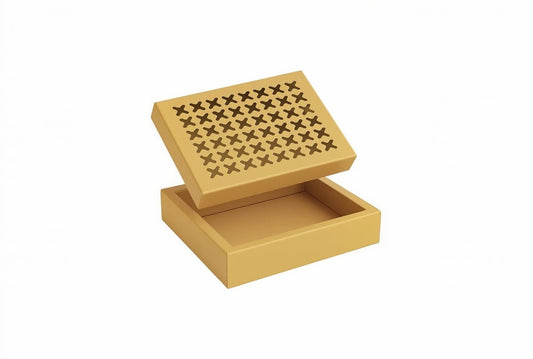 L6.50xW8.25xH1.25 inch 12 Piece Chocolate Netted Design Brown Virgin Kraft Paper-1000/Ctn