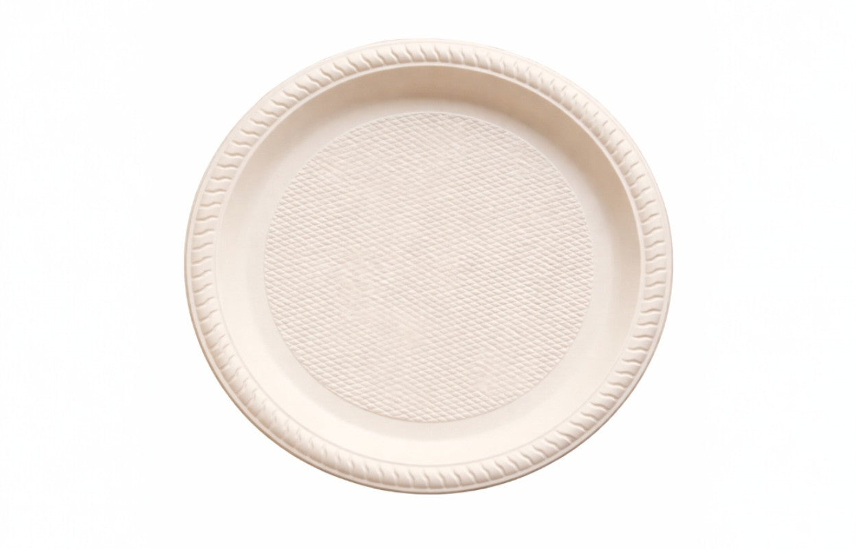 12-inch Cornstarch Round Plate Biodegradable