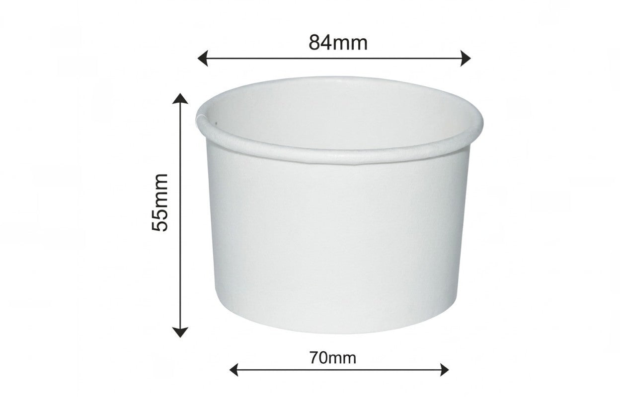 180ml Ice Cream Paper Cup White