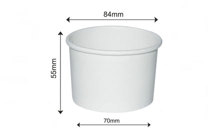 180ml Ice Cream Paper Cup White
