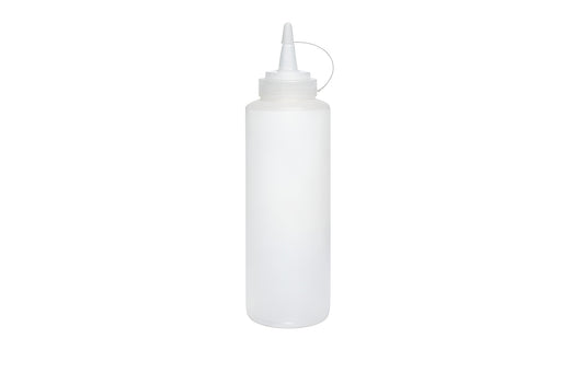24oz Squeeze Bottle With Lid White