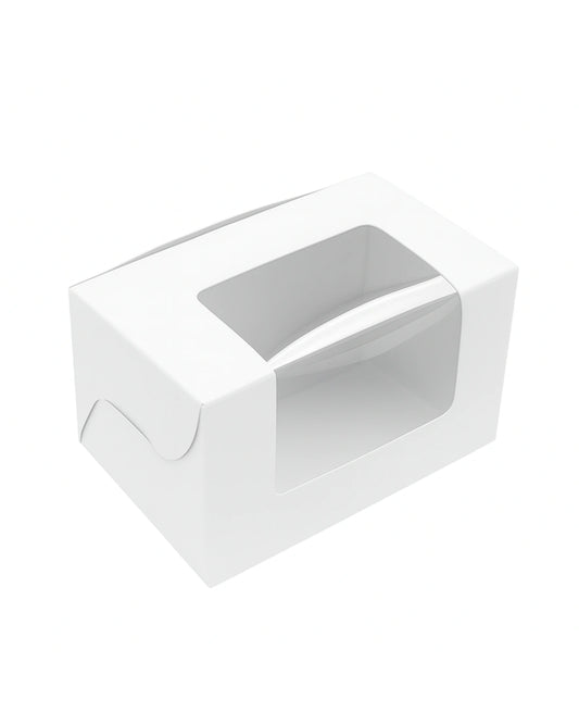 L3xW2xH2inch 3 Macaron Box White Virgin Kraft Paper With Window-1000/Ctn