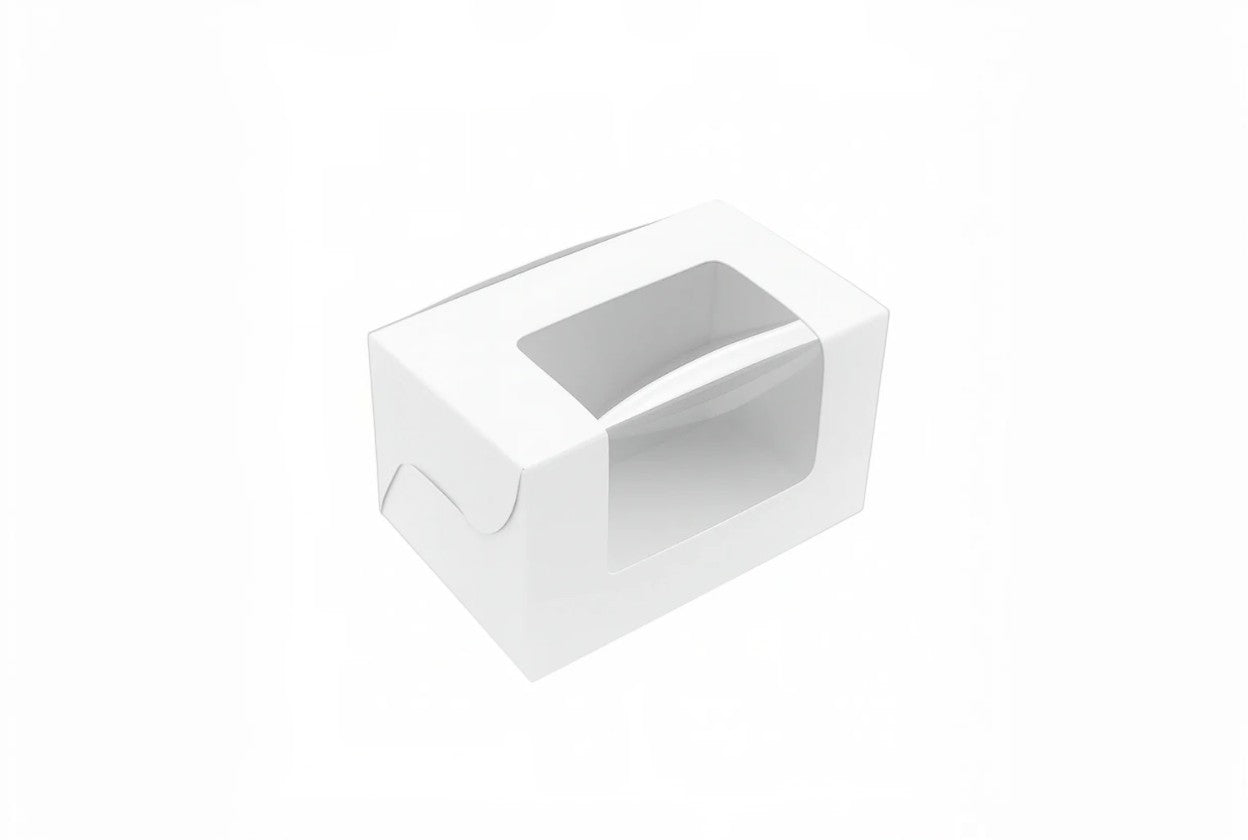 L3xW2xH2inch 3 Macaron Box White Virgin Kraft Paper With Window-1000/Ctn
