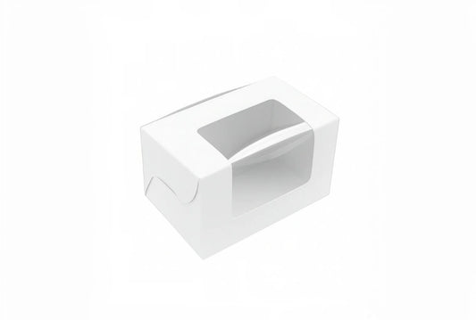 L3xW2xH2inch 3 Macaron Box White Virgin Kraft Paper With Window-1000/Ctn