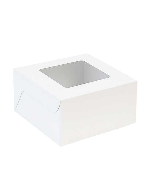 L3xW3xH1.75 inch 1 Brownie Box White virgin Kraft Paper With Window-1000/Ctn