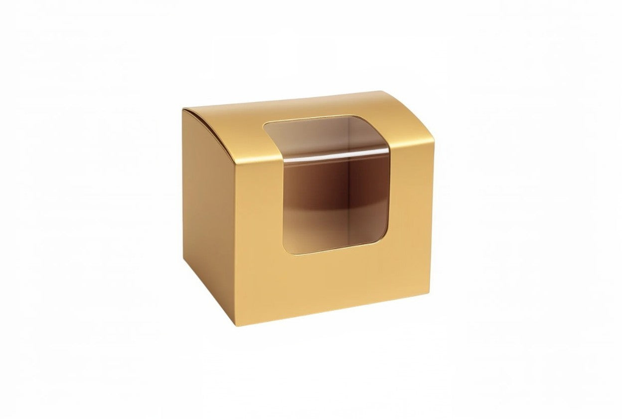 L3xW3xH3inch 3 Cookie Standup Box Brown Virgin Kraft Paper With Window-1000/Ctn