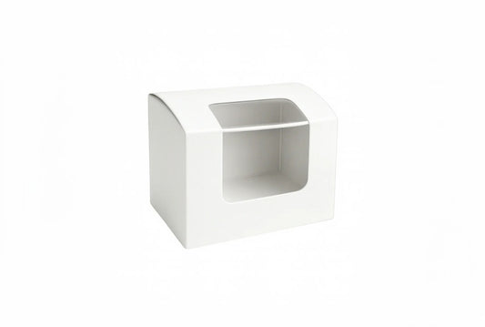 L3xW3xH3 inch 3 Cookie Standup Box White Virgin Kraft Paper With Window-1000/ctn