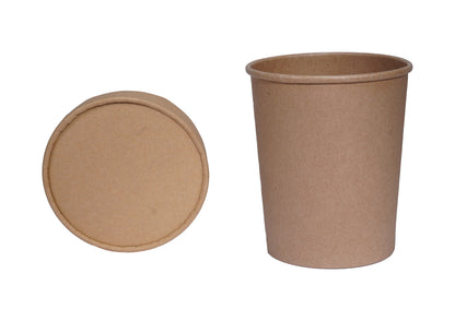 1000ml Kraft Brown paper Takeaway container Food-grade with leak-resistant Suitable for soups, noodles, and hot or cold takeaway items.