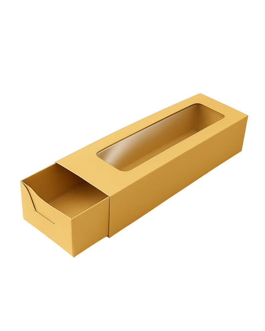 L6xW2xH2inch 6 Macaron Brown Virgin Kraft Paper Slider Box-1000/Ctn