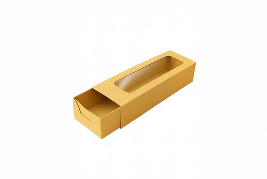 L6xW2xH2inch 6 Macaron Brown Virgin Kraft Paper Slider Box-1000/Ctn
