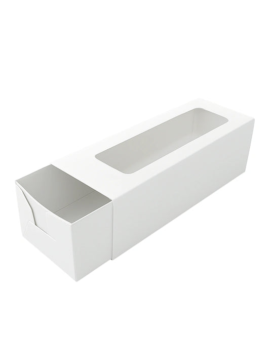 L6xW2xH2inch 6 Macaron White Virgin Kraft Paper Slider Box-1000/Ctn