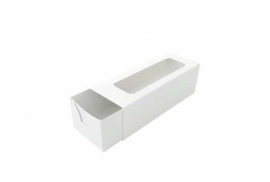 L6xW2xH2inch 6 Macaron White Virgin Kraft Paper Slider Box-1000/Ctn