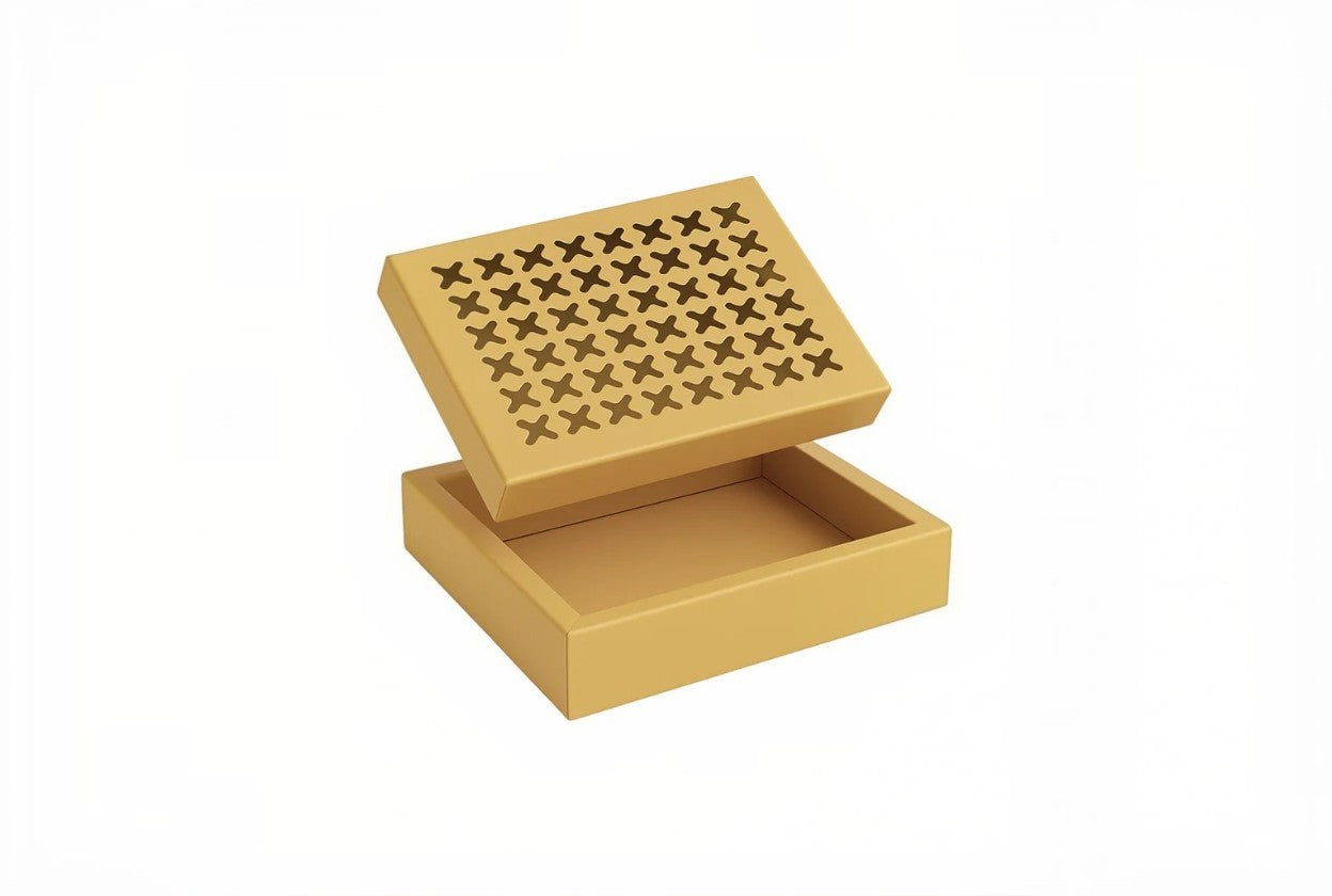 L6.75xW5xH1.25 inch 6 Piece Chocolate Netted Design Brown Virgin Kraft Paper-1000/Ctn