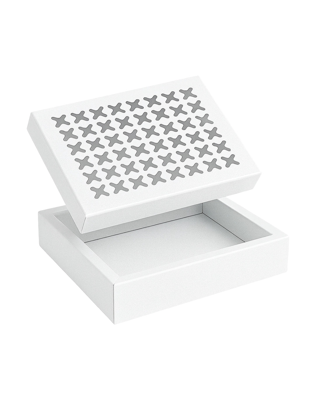 L6.75xW5xH1.25 inch 6 Piece Chocolate Netted Design White Virgin Kraft Paper-1000/Ctn