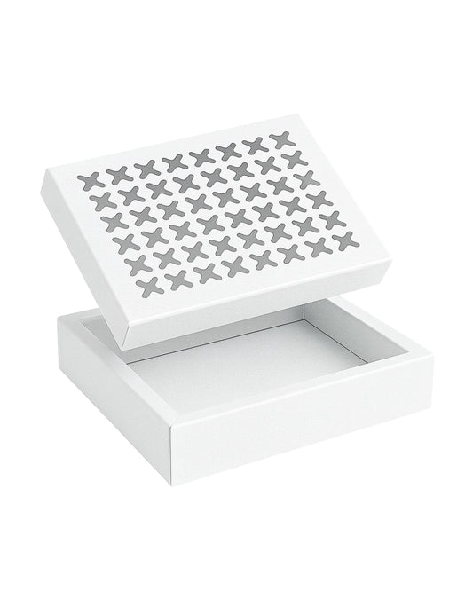 L6.75xW5xH1.25 inch 6 Piece Chocolate Netted Design White Virgin Kraft Paper-1000/Ctn