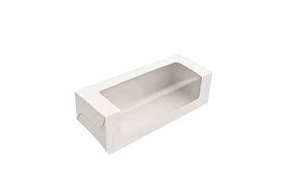 L6xW2xH2inch 6 Macaron Box White Virgin Kraft Paper With Window-1000/Ctn