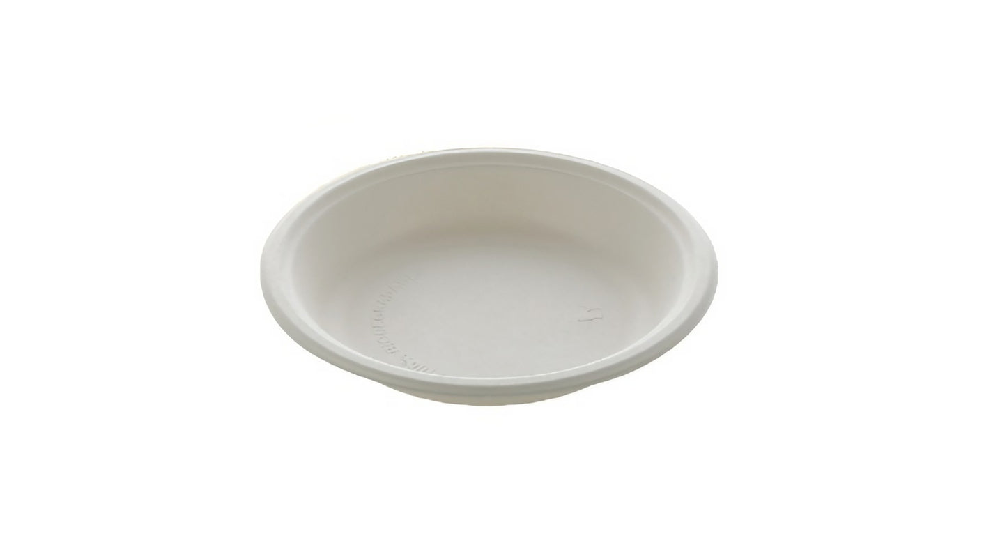 6-inch Bagasse Depth Round Plate 100% Compostable