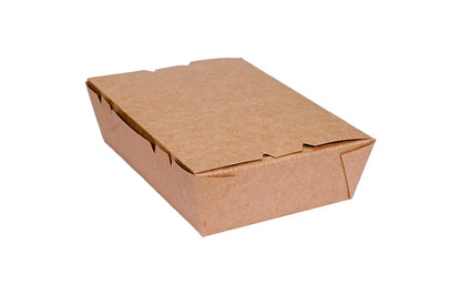 1600ml Brown Kraft Food Grade Paper Lunch Box-500/ctn