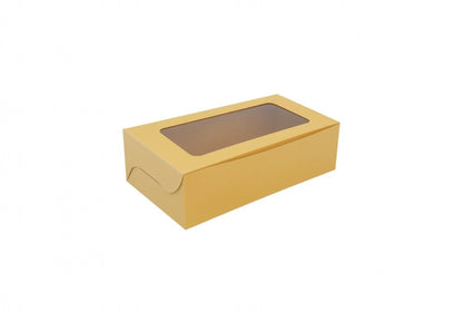 L7.5xW4xH2.5 inch 250Gms Brown Virgin Kraft Paper Plum Cake Box With Window-1000/Ctn