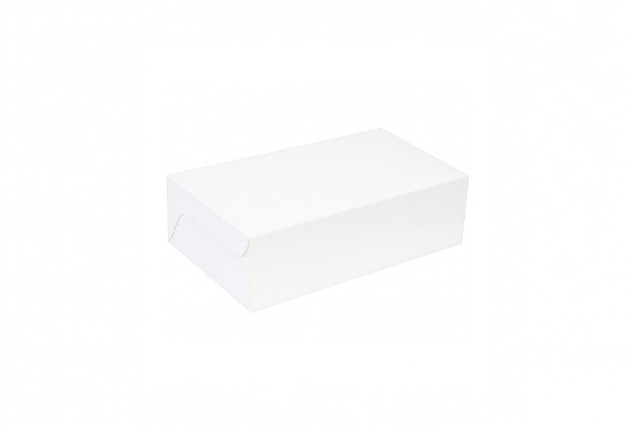 L7.5xW4xH2.5 inch 250Gms White Virgin Kraft Paper Plum Cake Box Without Window-1000/Ctn
