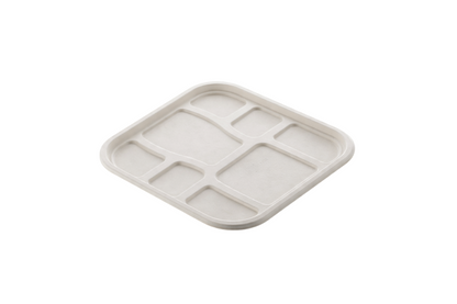 Lid For Bagasse 8 Compartment Meal Tray 100% Compostable