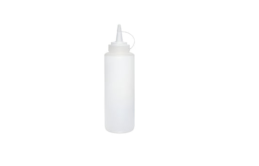 8oz Squeeze Bottle With Lid White