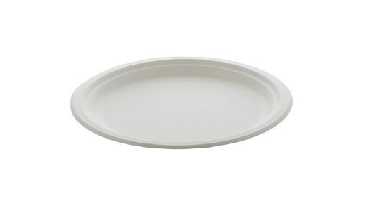 9-Inch Bagasse Round Plate 100% Compostable