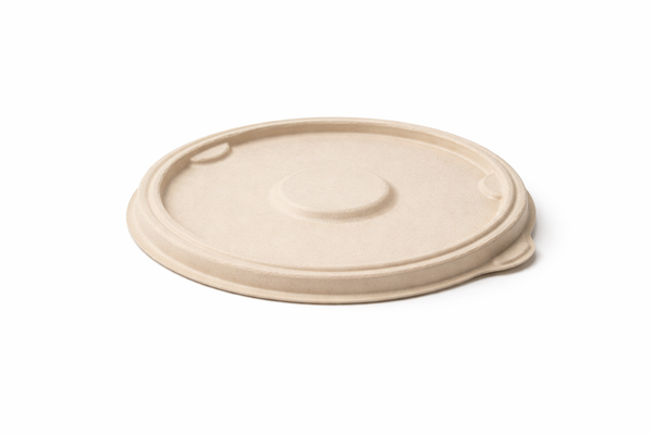 16oz/500ml Bagasse Round Lid 100% Compostable