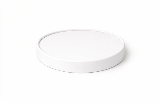 Paper Lids for 750ml and 1000ml Flat Kraft White Salad Bowl(150mm)