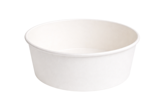 1000ml Paper Container White (Flat)