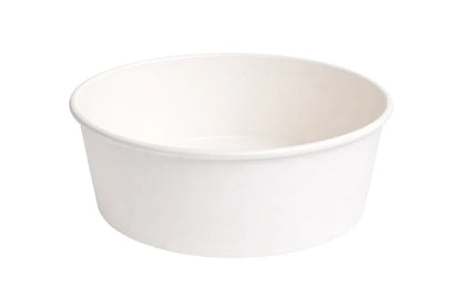 1500ml Flat Kraft White Paper Takeaway Container Food-grade with leak-resistant Suitable for soups, noodles, and hot or cold takeaway items